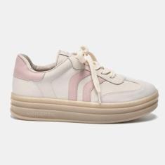 Imagem de Tênis Feminino Via Marte Flatform Linho Rosa - LINHO/ROSA 36-Feminino
