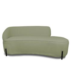 Imagem de Sofá 3 Lugares Orgânico 180cm Pé Ferro Pto Morgan Bouclê Menta L01 - D`Rossi