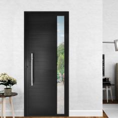 Imagem de Porta De Alum nio Lambril 210x100cm Visor E Puxador Lado Dire