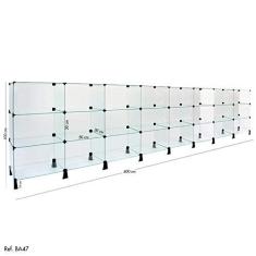 Imagem de Balcão de Atendimento Modulado em Vidro - 4,00 x 1,00 X 0,30