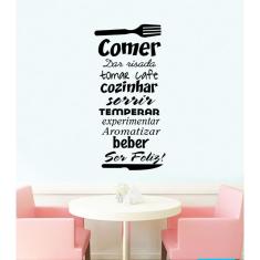 Imagem de Adesivo Decorativo De Parede Para Sala De Jantar Comer