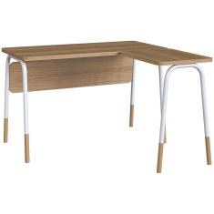Imagem de Mesa Escrivaninha Em L 120 Cm 28002 Hanover Branco Artesano Hanover Branco