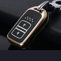 Imagem de TPHJRM Carcaça da chave do carro em liga de zinco, capa da chave, adequada para Honda Civic 2017 Accord Fit CRV CR-V XRV Crosstour HRV JAZZ