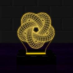 Imagem de Luminária Led 3D Circulo Esfera Abajur 3