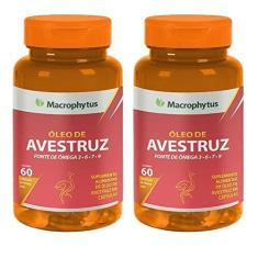 Imagem de KIT 2X Óleo de Avestruz 500mg (Ômega 3, 6, 7 e 9) 60 cápsulas - Macrophytus