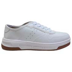 Imagem de Tênis Moleca Feminino Branco Napa Turim/Verniz Sola Marrom-Feminino