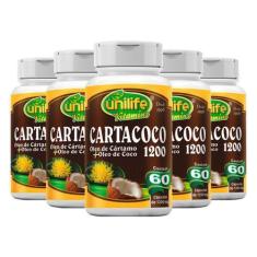Imagem de Kit 5 Cartacoco Óleo De Cartamo E Coco Unilife 60 Cápsulas