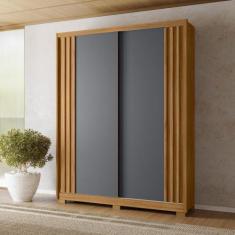 Imagem de Guarda Roupa Solteiro 2 Portas De Correr 3 Gavetas Ripado Colorado Mov