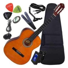 Imagem de Kit Violão Giannini Elétrico Completo Acessórios N14 Natural