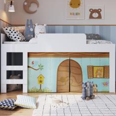 Imagem de Cama Infantil Com Cabaninha Alegria Branco Cm088 - Art In Móveis