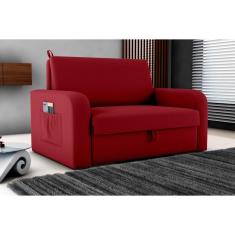 Imagem de Sofá Cama Daiane Masserati Vermelho E404 - Matrix