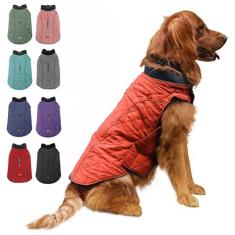 Imagem de Casaco para cães EMUST para inverno, jaquetas à prova de vento para cães para clima frio com coleira Lofty, roupas para filhotes de cães pequenos para cães, P