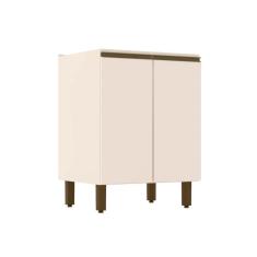 Imagem de Balcão Cozinha p/ Cooktop Connect c/ 2 Portas s/Tampo 60x52x81cm Off White - Henn