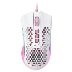Imagem de MOUSE GAMER REDRAGON STORM RGB BRANCO COM ROSA