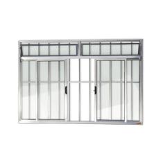 Imagem de Janela De Aluminio De Correr Com Bandeira 100x120cm 4 Folhas