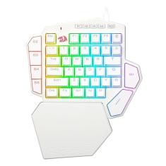 Imagem de Teclado Mecânico Gamer Redragon Ditix One-Hand, RGB, Switch Azul, Branco