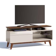 Imagem de Rack Classic II 1 GV Off White com Freijó Touch 146 cm