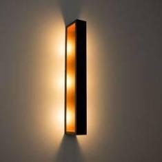 Imagem de 1 Arandela Led Efeito Decorativa Parede Teto 10w 50cm Preta 110V St164