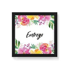 Imagem de Arte Maníacos Quadro Decorativo Floral Entrego - 30x30cm (Moldura em laca )