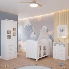 Imagem de Quarto Bebe Completo Berço Americano Uli Guarda Roupa 2 Portas Uli Gav
