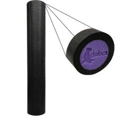 Imagem de Rolo Massagem Liberação Miofascial Em Epe 90X15cm Ds1070 Preto E Roxo
