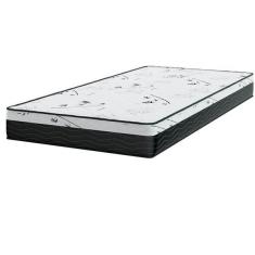 Imagem de Cama Box Ba  Solteiro 88 Tecido Sint tico Branco Com Colch o