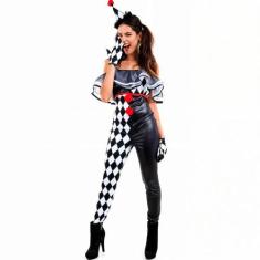 Imagem de Fantasia  Palhaça Assassina Adulto  Halloween Heart Girls - Sulamerica