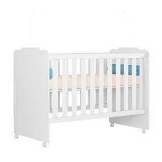 Imagem de Berço Infantil Para Bebê Amore Com Mosqueteiro Branco - Abmaza