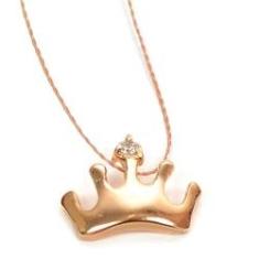 Imagem de Colar Pingente Banhado Ouro Coroa Princesa Berkat SKU 19380