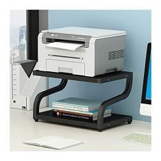 Imagem de Suporte de impressora, suporte de impressora, prateleira de mesa, mesa com armazenamento, escritório, casa, mesa, impressora, organização de escritório, para impressoras, máquina de fax, scanner, suporte de impressora para mesa