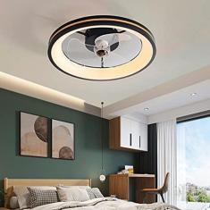 Imagem de Ventilador de teto com iluminação acima da mesa de jantar Controle remoto silencioso moderno LED com luz Ventilador de sala de estar Luz de teto Ventilador de luz para sala de estar Quarto d