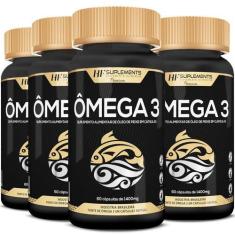 Imagem de 4X Omega 3 Oleo De Peixe Premium 60Caps 1400Mg Hf Suplements
