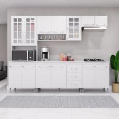 Imagem de Cozinha Modulada Completa Fidelitá Viena 5 Peças 260cm 13 Portas 3 Gav