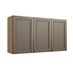 Imagem de Armário Aéreo de Cozinha 120cm 3 Portas Classica Montana/bronze
