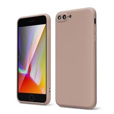 Imagem de oakxco Capa para iPhone 7 Plus iPhone 8 Plus, silicone líquido, capa macia e fina de gel de borracha macia para mulheres e meninas, design estético sólido de TPU fosco protetor e à prova de choque,