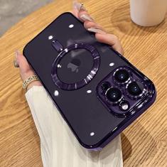 Imagem de Estojo transparente de carregamento sem fio para iPhone 14 13 12 11 Pro Max X XR XS 7 8 Plus SE 2020 22 Mini capa macia, roxo escuro, para iPhone 11Pro Max