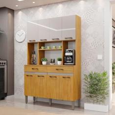 Imagem de Armário de Cozinha 8 Portas 2 Gavetas New Ônix Cinamomo/Off