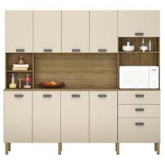 Imagem de Armário De Cozinha Completo 9 Portas Sófia Freijó Vanilla
