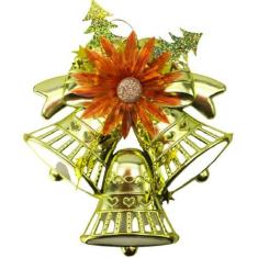 Imagem de Enfeite de natal sino natalino decorado para pendurar pendente 18x14cm