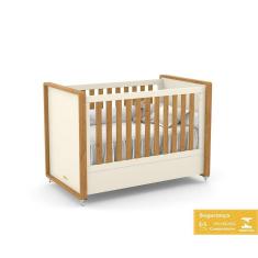 Imagem de Berço Tutto New 100% MDF Cor Off White/Freijó - Matic Móveis