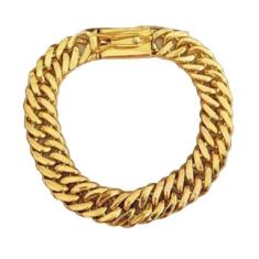 Imagem de Pulseira Grumet Lacraia 13Mm Banhado A Ouro 18K Elos Duplos