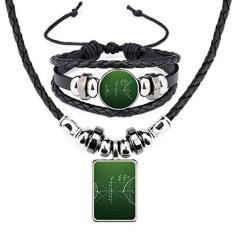 Imagem de Matemática Kowledge Pulseira de couro com curva hiperbólica, conjunto de joias