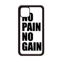 Imagem de Capa para iPhone 12 Pro Max com citação sem ganho e sem dor para Apple Mini Mobile Case Shell