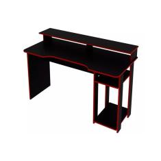 Imagem de Mesa De Computador Solteiro Gamer Me4153 Preto Vermelho Tecno Mobili