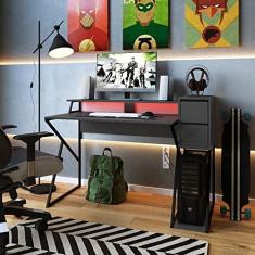 Imagem de Mesa Gamer Escrivaninha 2 Gavetas Zed 4001 Placa e Ponto