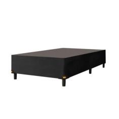 Imagem de Base Cama Box Solteiro Corino Preto 88x188x35
