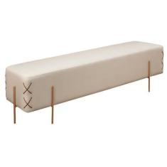 Imagem de Recamier Banco Eros Luxo Bronze Castellar Móbile, Corino Off White