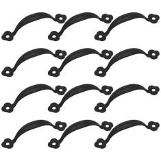 Imagem de LOUZAGO 12 maçanetas de porta de celeiro, puxadores de armário central de 6 cm com orifício de 6 cm, puxadores de gaveta vintage, puxador de cerca de metal para armário, gaveta, armário, armário e