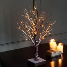 Imagem de Árvore de Natal Fudios iluminada com neve empoeirada 45 cm com tempori