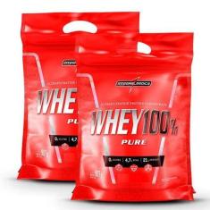 Imagem de Kit 2 Whey 100% Pure Integralmedica - Morango - Refil 907G - Integralm